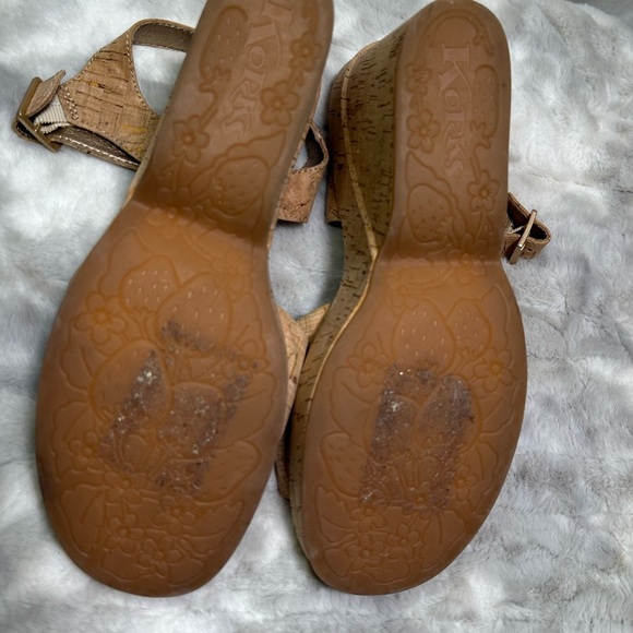 New KORKS by Kork Ease Bardot Platform Sandal in Natural Cork Size 10 - Picture 6 of 6